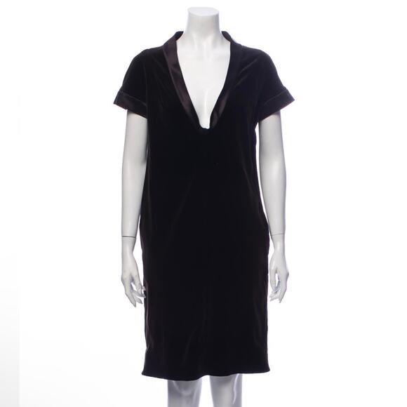 MaxMara Dresses & Skirts - ‘S MaxMara Brown Velvet Short Sleeve Dress Size 6